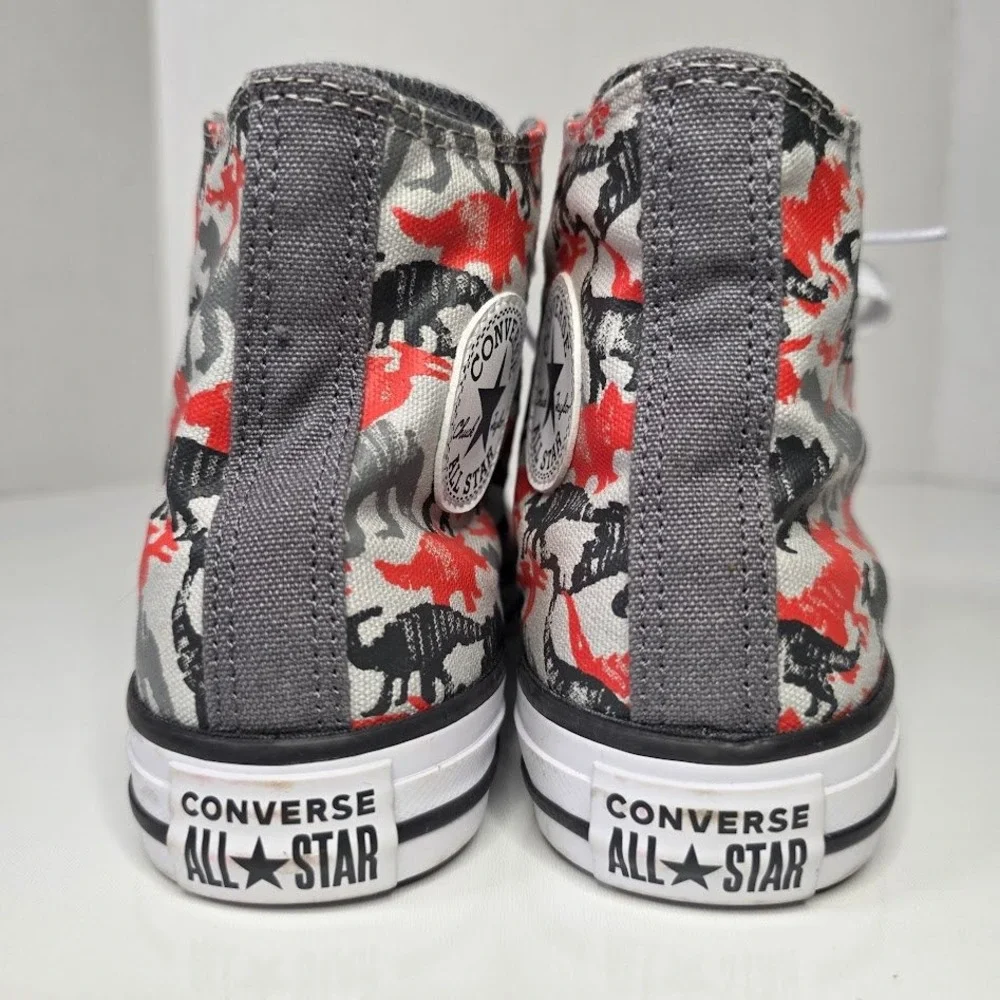 Converse Kids 2 All-Star High-Top Sneakers Dino Daze Orange Gray‎ Black